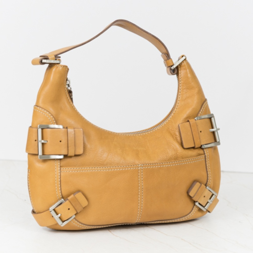 Michael Kors Hobo Camel Brown Leather Buckle Bag